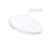 TOTO WASHLET S5 Electronic Bidet Toilet Seat with Instantaneous Water Heating, PREMIST and EWATER+ Wand Cleaning, Elongated, Cotton White - SW3446#01