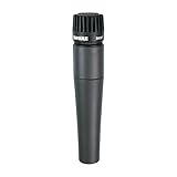 Shure SM57 Dynamic Microphone – Wired Cardioid XLR Instrument Handheld Mic for Guitar Amplifiers, Snare Drum, Percussion, Live Sound & Studio Recording, Black