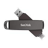 SanDisk Extreme PRO DUAL Drive 1 TB, Flash-Laufwerk 2-in-1 USB Type-A und USB Type-C, Hochleistung, Lesegeschwindigkeit bis zu 1000 MB/s, Automatische Backups, Dateiverwaltung, Metallgehäuse, Schwarz