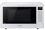 Panasonic NN-CT54JWBPQ, Slimline Combination Microwave Oven with Glass Turntable, 27L, 1000W, 100-220C, Quartz Grill, Inverter Technology, 29 Auto Programmes, Turbo Defrost, Timer, White