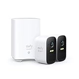 eufy security 2C 2-Cam Kit, Security Camera Outdoor, 2.4 Ghz WiFi compatitable.Wireless Home Security System with 180-Day Battery Life, HomeKit, 1080p HD, IP67, Night Vision, No Monthly Fee