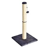 Amazon Basics Rascador para gatos de interior, estándar con juguete colgante, 80 cm, gris