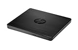 HP Unità Esterna DVDRW, Riproduzione e Masterizzazione, Velocità 24X CD e 8X DVD, Compatibile Windows, Connessione USB, Dimensioni 144 x 137.5 x 14 mm, Peso 0.2 KG, Portatile, Veloce, Nero