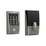Schlage Encode Plus WiFi Deadbolt Smart Lock with Apple Home Key, Keyless Entry Door Lock with Century Trim in Satin Nickel, BE499WB CEN 619