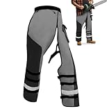 Chainsaw Chaps Apron Wrap for Men,Loggers Forest Workers Protective Chain Saw Pants,Adjustable Belt Chainsaw Safety Equipment (Black M)
