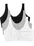 Fruit of The Loom Lot de 3 Soutiens-Gorge de Sport pour Femme, Noir/Blanc/Gris chiné, Lot de 3, 50