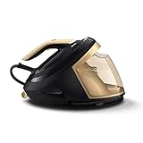 Philips Domestic Appliances PerfectCare Série 8000 PSG8140/80 Centrale Vapeur, sans réglage, Vapeur Automatique, 8,5 Bar, Effet Pressing jusqu'à 700g Noir/Or