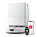 roborock QV 35A Aspirateur Robot Laveur, 8000Pa HyperForce, Station Multifonctionnelle, Serpillière Rotative 200 TR/Min & Relevable 10mm, Anti-enchevêtrement, Évitement d'obstacles, Cartographie, APP