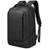Mens Business Laptop Backpack for 15.6 Inch Large Rucksack with Charging Port Computer Work Bag Durable Anti-Theft Lightweight Laptop Bag Water-Resistant Casual Daypack for Travel Office College-Black