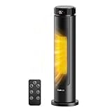 FLANUR Space Heaters for Indoor Use Large Room, 1500W Portable Heater with Remote, 5 Modes, Safety Protection & Child Lock, 12H Timer, 70° Oscillating Room Heater for Bedroom, Home, Office, Black