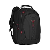 Wenger 606492 Pegasus Ballistic Deluxe 14'/16' Expandable Laptop Backpack, Padded Laptop Compartment with SmartCharge USB Port in Black (25 litres)