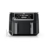 Ninja Foodi 10 QT 6-in-1 DualZone Smart XL Air Fryer, 2 Independent 5QT Baskets, Smart Cook Thermometer, Match Cook, Smart Finish, Air Fry, Roast, Bake, Dehydrate, Reheat, Grey, DZ550