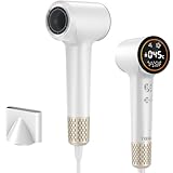 TQQ Hair Dryer, 400 Million Plasma Ionic Hairdryer, 110, 000 RPM High Speed Brushless Motor Blow Dryer for 2min Fast Drying, 57dB Low Noise Travel Hairdryers for Women and Men