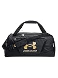 Under Armour Unisex-Adult Undeniable 5.0 Duffle, Black Medium Heather (002)/Metallic Gold, Medium (58L), Undeniable 5.0 Duffle