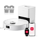 roborock Q10 S5+ Set Aspirateur Robot Laveur avec Station, 10000 Pa Aspiration, Vidage Automatique, Double Anti-emmêlement, Système VibraRise 2.0, Navigation & Cartographie, Évitement d'obstacles, APP