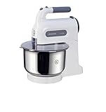 Kenwood HM680 Cheffette Sbattitore, Capienza Ciotola in Acciaio 3L o 500ml, Fruste e Impastatori doppi in Acciaio Inox