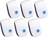 2026 Upgraded Ultrasonic Repellent, Electronic Plug in Indoor Pest Control Repeller for Mouse, bat, Mosquitoes, Fly Fleas, Roach, Rodents 6 Packs