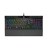 CORSAIR K70 RGB PRO Mechanical Wired Gaming Keyboard – Cherry MX Red Linear Switches, SOCD, PBT Double-Shot Keycaps, 8000Hz Hyper-Polling, NKRO, Anti-Ghosting, Tournament Switch, QWERTY UK – Black