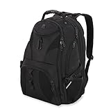 SwissGear 1900 Scansmart TSA 17 Laptop Backpack, Black/Black