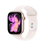 Apple Watch Series 11 [GPS 46mm] Smartwatch with Rose Gold Aluminum Case with Light Blush Sport Band - M/L. Sleep Score, Fitness Tracker, Health Monitoring, Always-On Display, Water Resistant