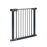 Safety 1st Extendable Baby Safety Gate with Easy Close, Snap On Stair Gate No Drilling (Can Also Be Used for Pets), Grey