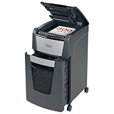 Rexel 2020300XEU - Destructora Automática Optimum AutoFeed 300X, Corte en Partículas P-4, Hasta 300 Hojas, Papelera 60L, Destruye Tarjetas de Crédito, Grapas y Clips, Negro
