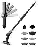 HOTO Brosse Nettoyage Électrique Rotative Sans Fil, Angle Réglable, Poignée Extensible, IPX7, 8 Têtes de Brosse Nettoyante Remplaçables pour Salle de Bain, Carrelage et Baignoire