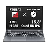 FIREBAT Gaming-Laptop, 32 GB DDR5 5600MHz RAM, 1 TB PCIe4.0 SSD, 2560 x 1600 16:10 Display,Ryzen H255(Up to 4.9 GHz),15,3 Zoll,Laptop-Notebook-Computer für Gamer -Metall Grau【WUJIE 15XPA】