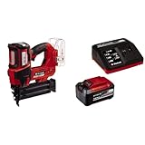 Einhell Professional Akku-Nagler FIXETTO 18/50 N Power X-Change (18V, 60 Schuss/min, max. 50 mm Nagellänge, Tiefeneinstellung, Einzel-/Serienschuss, inkl 500 Nägel, inkl. 5,2 Ah Akku und Fastcharger)