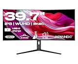 JapanNext PC-Monitor 39,7 Zoll IPS 5K2K WUHD (5120x2160) | HDR & KVM | Aufladen über USB-C (65W) Neigungsverstellung Integrierte Lautsprecher | G-Sync/FreeSync | 2 Jahre Garantie | JN-5X40