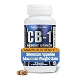 Supragenix CB-1 Weight Gainer Pills (90 Count) | Weight Gain Support for Women & Men | Clinically Tested Appetite Booster | Powerful Mass Gainer