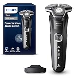 Philips Shaver Series 5000, Wet & Dry Electric Shaver, with SkinIQ Technology, Pop-up Trimmer, Charging Stand, Deep Black, Model S5898/25