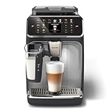 Philips Expresso broyeur Série 5500 – 20 Boissons Chaudes et Glacées, Carafe LatteGo facile à nettoyer, SilentBrew, QuickStart, Machine à café à grain Noir/Argent (EP5546/70)