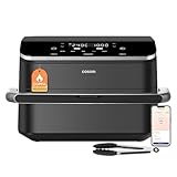 COSORI Friggitrice ad Aria 10 Litri, 7 in 1 Doppia Resistenza TwinFry con Doppio Cestello 5L+5L e Separatore Rimovibile, 2800W Air Fryer WiFi, 40-240℃, 70 Ricette Online, TF-102S