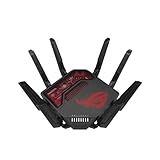ASUS Router gaming GT-BE19000 Tri-band WiFi 7 (802.11be), larghezza di banda 320 MHz e 4096-QAM, doppie porte 10G, accelerazione di gioco a triplo livello, rete di gioco, AURA RGB, supporto AiMesh
