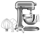 KitchenAid HEAVY DUTY - BATIDORA AMASADORA CON BOL ELEVABLE DE 5,2L - PLATA MOLDEADO 5KSM55SXXECU