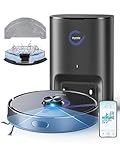 Vyzzle Saugroboter mit Wischfunktion 5500 Pa, Saugroboter mit Absaugstation 3.5L, Staubsauger Roboter für Tierhaare Teppich Böden, APP Steuerung, Alexa & Google Assistant Sprachsteuerung
