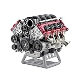 DiyXenginey V8 Engine Model Kit That Works, MAD 3D Printing V8 Engine for AX90104 SCX10Ⅱ Capra VS4-10 Pro/Ultra Model Car, Simulation Dynamic V8 That Runs for Adults to Build