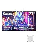 Kuycon P27D 27インチ FHD (3840 x 2160) 4K 144Hz ゲーミングモニター、IPSブラックパネル、10億7千万色、99% sRGB、5ms、HDR10、G-Sync/FreeSync対応、HDMI、DP、VESAマウント対応、178°広視野角 (ミニマリスト - スタンドなし)