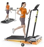 TOPUTURE Laufband für Zuhause mit 12% Steigung, 12km/h Klappbar Laufband mit 1150MM Einziehbares Steigrohr, 6 in 1 Walking Pad, 95°/105° Drehbarer Steigrohr, 2.5HP Leiser Motor, Fernbedienung und App