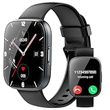 Smart Watch for Men Women(Answer/Make Calls), 1.95" HD Touch Screen Fitness Watch with Sleep Heart Rate Monitor, 110+ Sports Modes, IP68 Waterproof Activity Trackers Compatible Android iOS, Black