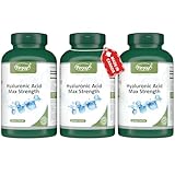 VORST Hyaluronic Acid Max Strength 200mg 3 x 180 Vegan Capsules | with Vitamin C 100mg | Supplement for Skin & Joints | High Molecular Weight | Powder Pills | 3 Bottles