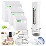 MOMODA Sous Vide Cooking Bags - Set of 30 | BPA-Free Reusable Vacuum Seal Bags with Air Valve for Joule and Anova Cookers | Freezer Safe Vacuum Food Storage Bags with Upgraded Compact Vacuum Sealer