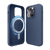 elago Coque Magnétique en Silicone Compatible avec iPhone 14 Pro Étui (6.1"), Compatible avec MagSafe, Aimants Intégrés, Silicone Liquide Premium, Housse Etui de Protection (Bleu)