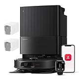 roborock QV 35A Set Aspirateur Robot Laveur, 8000Pa HyperForce, Station Multifonctionnelle, Serpillière Rotative 200 TR/Min & Relevable 10mm, Anti-enchevêtrement, Évitement d'obstacles, Cartographie