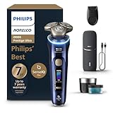 Philips Norelco Shaver i9000 Prestige Ultra, Wet & Dry Electric Shaver, Adriatic, SenseIQ Pro Technology, Triple Lift & Cut System, 360 Rotating NanoTech Precision Blades, Precision Trimmer, XP9401/92
