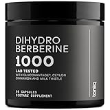 Toniiq Dihydroberberine Supplement - Ultra High Potency 1,000mg Formula with GlucoVantage, 10:1 Ceylon Cinnamon & 50:1 Milk Thistle - Third-Party Lab Tested