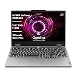 Lenovo LOQ Gaming AI Laptop | 15.6" Full HD 144Hz | NVIDIA GeForce RTX 5060 8GB | AMD Ryzen 7 250 | 16GB RAM | 1TB SSD | Win11 | QWERTZ | Weiss-Beleuchtete Tastatur | Grau | 3 Monate Game Pass
