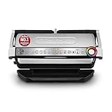 Tefal Optigrill Plus XL, 9 Cooking Programs, Measure Cook Technology, Temperature Intelligence, Removable Non-Stick Plates, Dishwasher Safe, GC722D40 - Stainless Steel