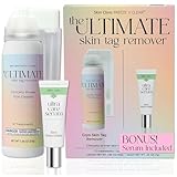 The Ultimate Skin Tag Removal Kit with Post Treatment Serum - FDA-Cleared Cryo Treatment - Safe, Painless and Effective Treatment for Skin Tags - Includes 12 Applications and One-Handed Skin Guard